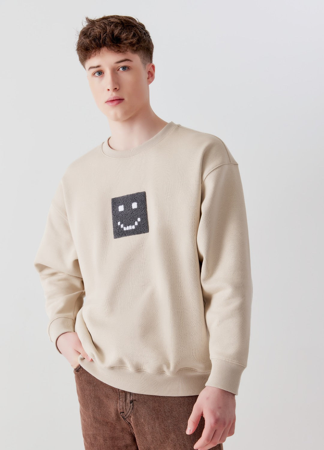 "Pixel" Taupe Sweatshirt