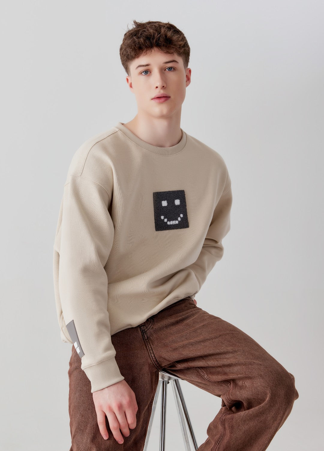 "Pixel" Taupe Sweatshirt