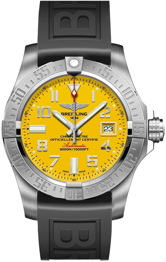 Breitling Avenger II Seawolf Yellow Dial Mens Watch - A1733110/I519/153S