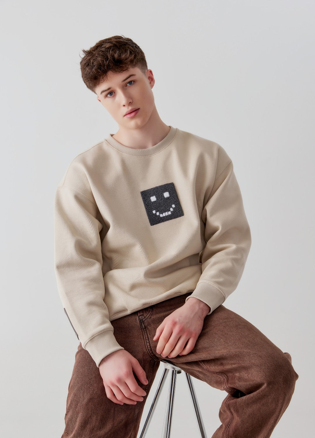 "Pixel" Taupe Sweatshirt