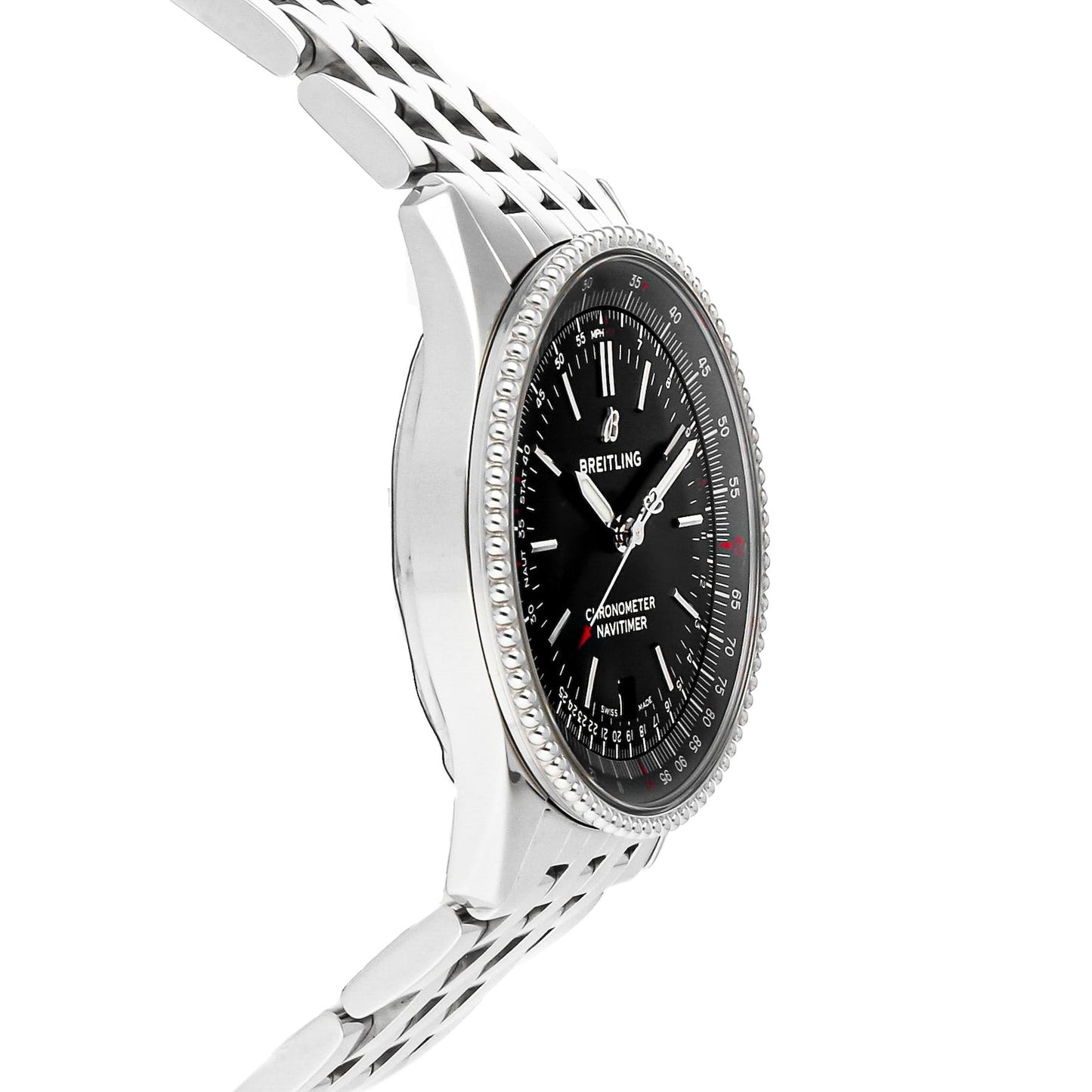 Breitling Navitimer Automatic 38mm Black Dial Stainless Steel Mens Watch - A17325241B1A1
