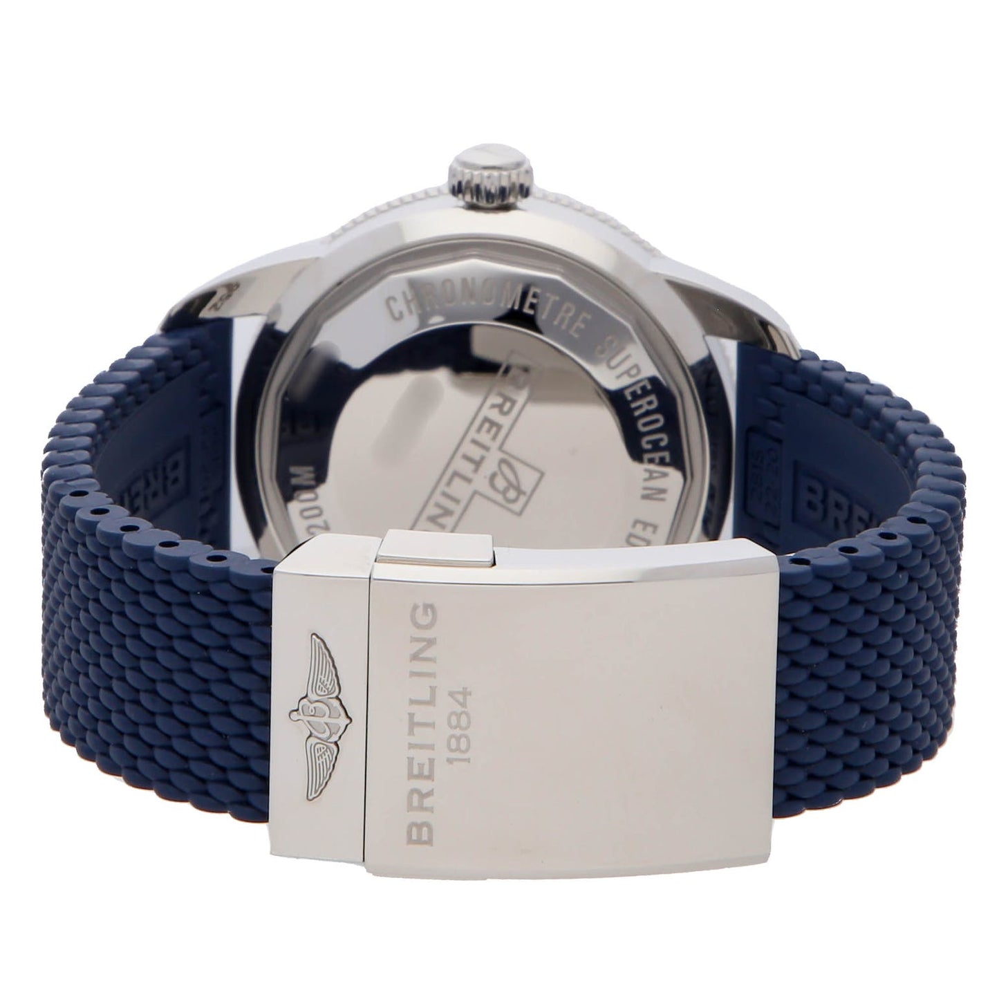 Breitling Superocean Heritage II B20 44mm Blue Dial Blue Rubber Strap Mens Watch - AB2030161C1S1