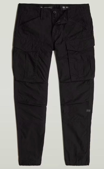 g-star regular tapered cargo black pants