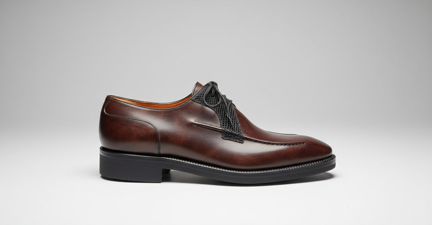 Maison Koly Derby Monte Carlo Museum leather and Lizard by maisonkoly.com