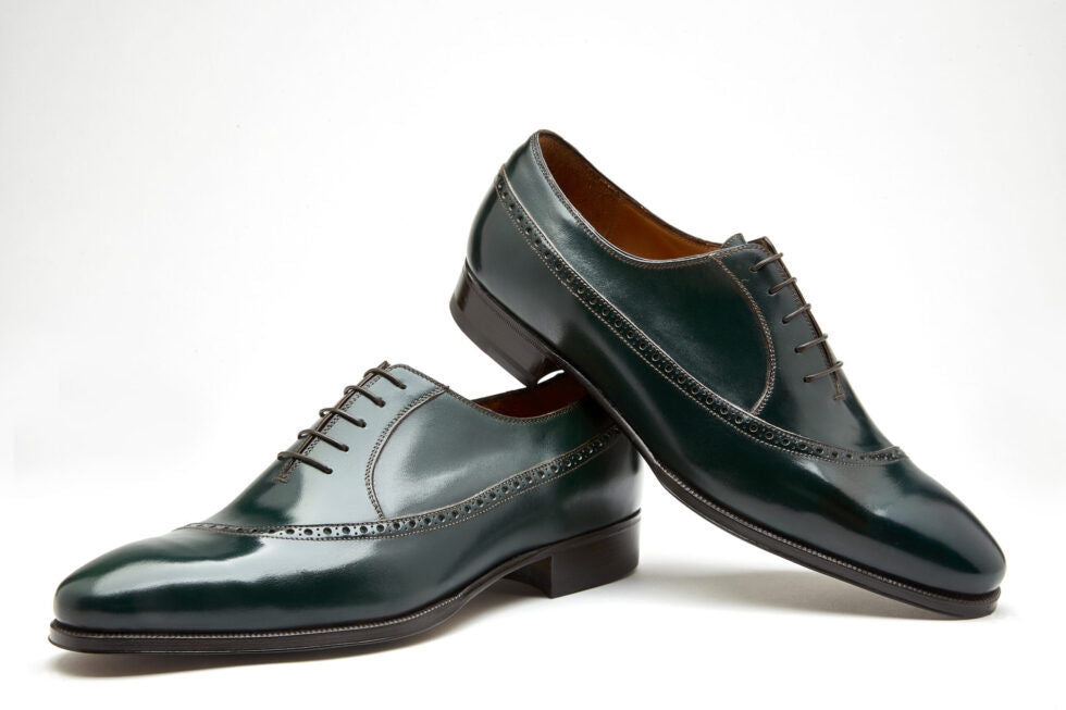 Maison Koly X Enzo Bonafe Style 4050 oxfords Last 804 - Green Calf