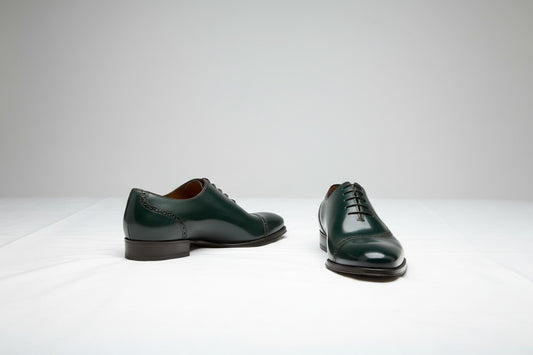 Maison Koly X Enzo Bonafe Style 4050 oxfords Last 804 - Green Calf by maisonkoly.com