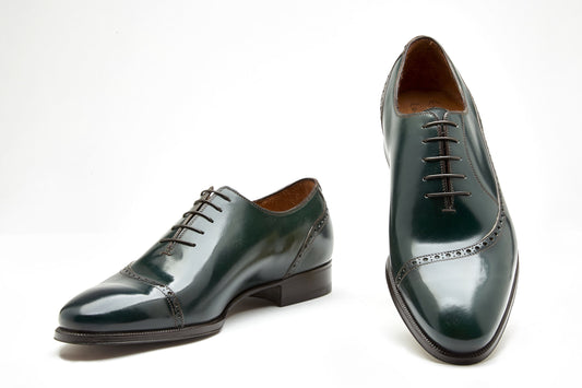 Maison Koly X Enzo Bonafe Style 4050 oxfords Last 804 - Green Calf