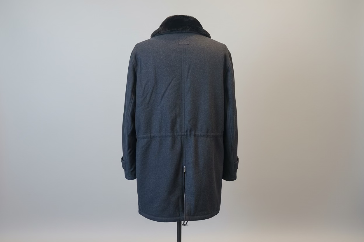 Emporio Armani men virgen wool coat Black made in Italy