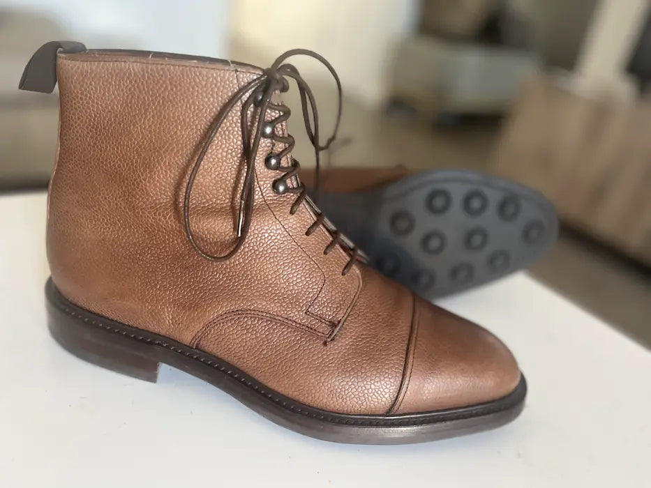 George Cleverley Taron scotch grain calf laced up boots Mens - maisonkoly.com UK8 shoes