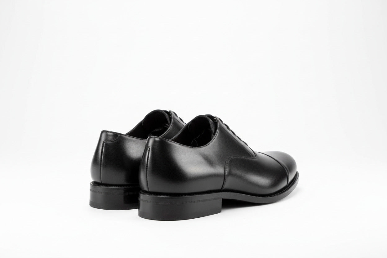 Maison Koly Picadilly Cap Toe Oxfords Leather Black – maisonkoly.com