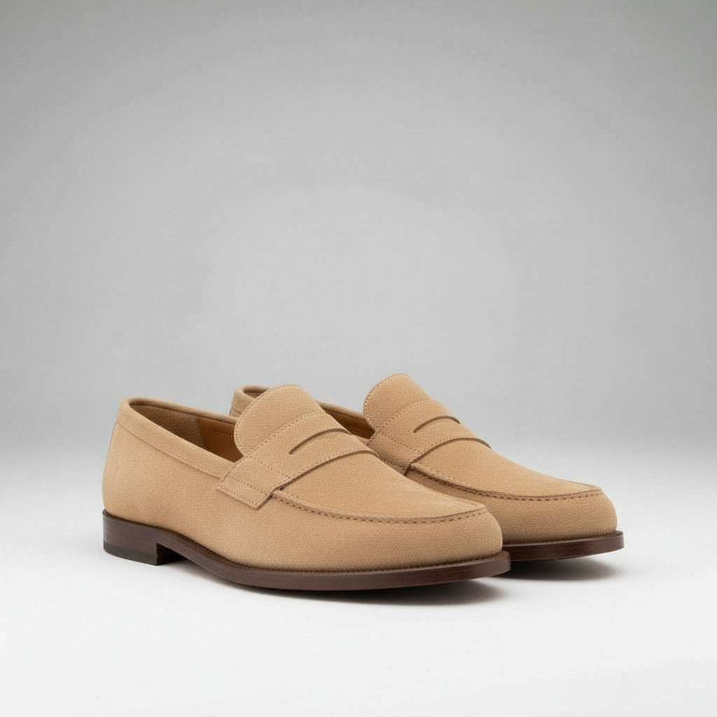 Maison Koly Prestige Alumni Loafers - Cashmere Suede Beige Shoes maisonkoly.com