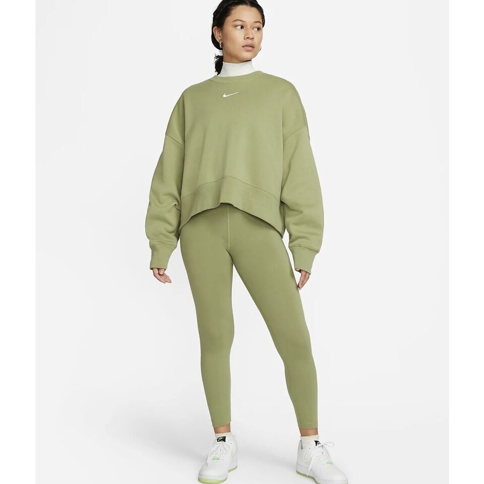 Nike Sportswear Essential Women's 7/8 Mid-Rise Leggings green by maisonkoly.com