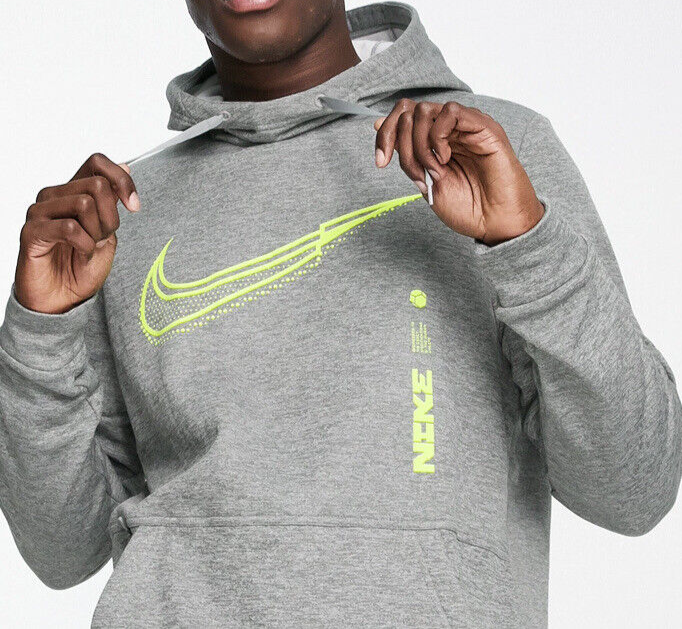 Nike Training Therma-fit swoosh hoodie in gray by maisonkoly.com
