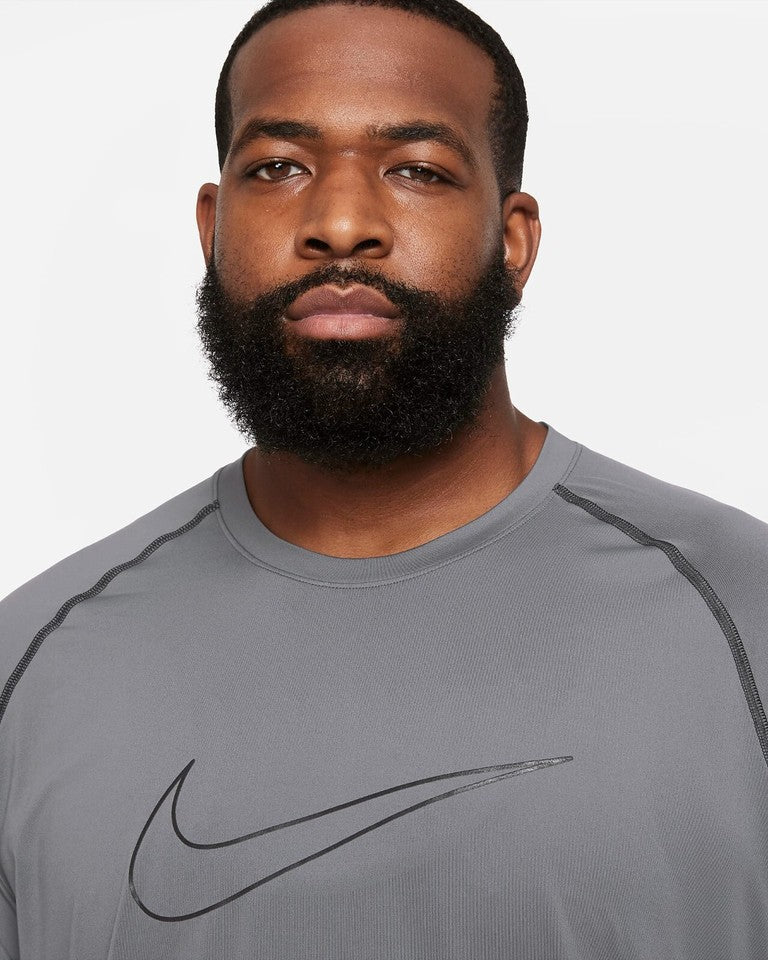 Nike pro dri fit short sleeves men shirt Gray by maisonkoly.com