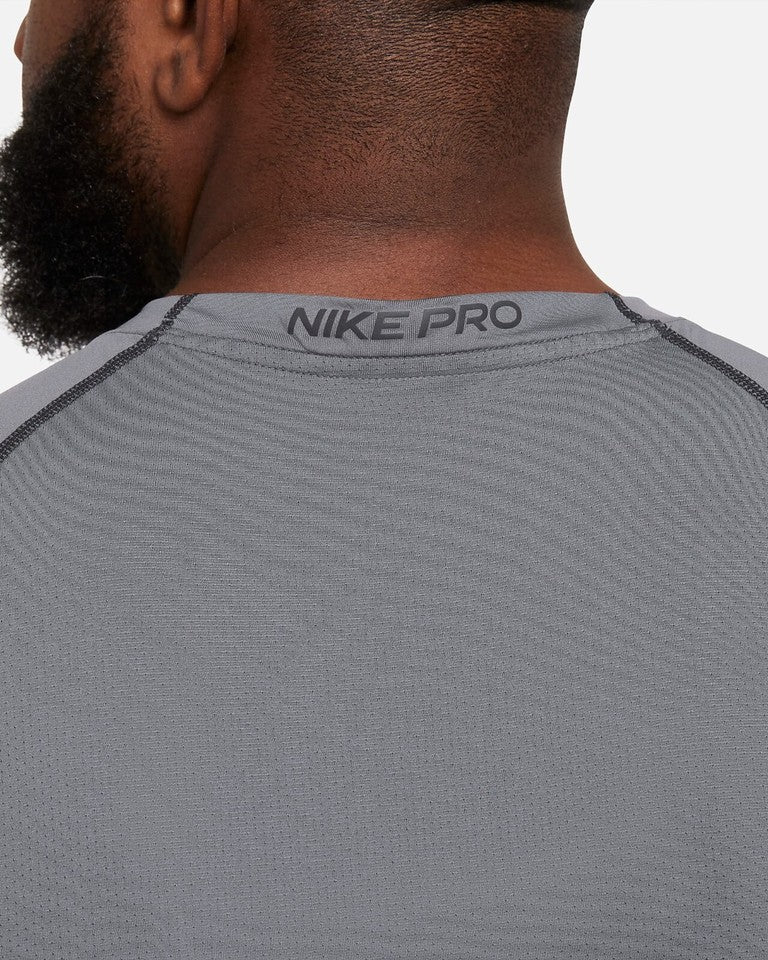 Nike pro dri fit short sleeves men shirt Gray by maisonkoly.com