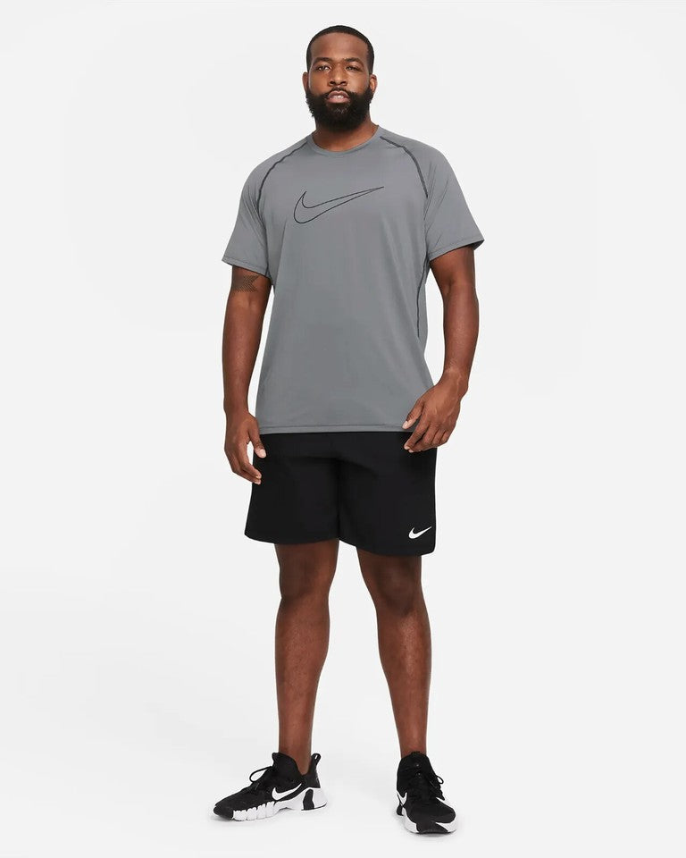 Nike pro dri fit short sleeves men shirt Gray by maisonkoly.com