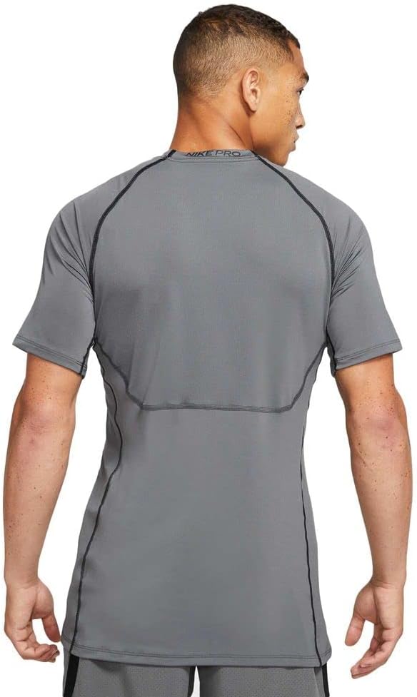 Nike pro dri fit short sleeves men shirt Gray by maisonkoly.com