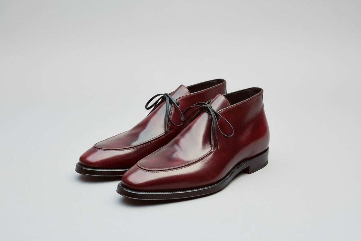 Maison Koly Nimba Chukka Boots Plum museum by maisonkoly.com