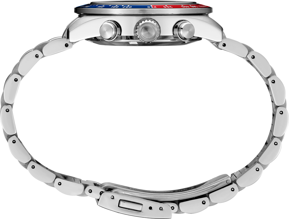 Seiko Prospex Speedtimer Solar Chronograph Blue Dial Silver Steel Strap Watch for Men - SSC913