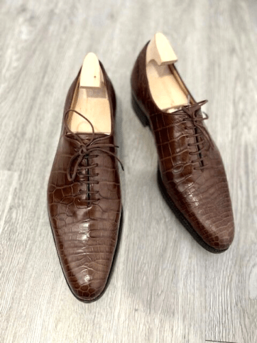 JM Weston Wholecut Alligator Oxfords - Preowned - maisonkoly.com shoes