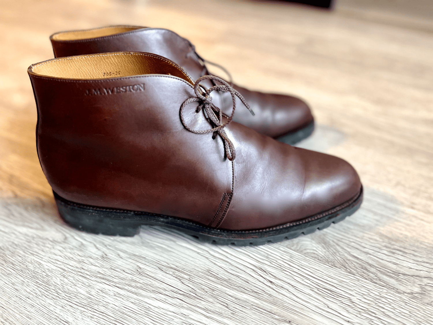 JM Weston Chukka Boots Brown Calf leather Preowned