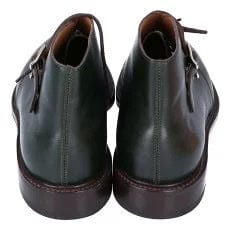 John Lobb Combe dark Green single monkstrap laced up boots - maisonkoly.com shoes