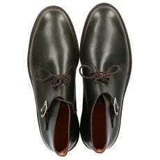 John Lobb Combe dark Green single monkstrap laced up boots - maisonkoly.com shoes