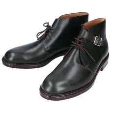 John Lobb Combe dark Green single monkstrap laced up boots - maisonkoly.com UK8 shoes