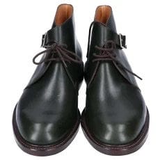 John Lobb Combe dark Green single monkstrap laced up boots - maisonkoly.com shoes