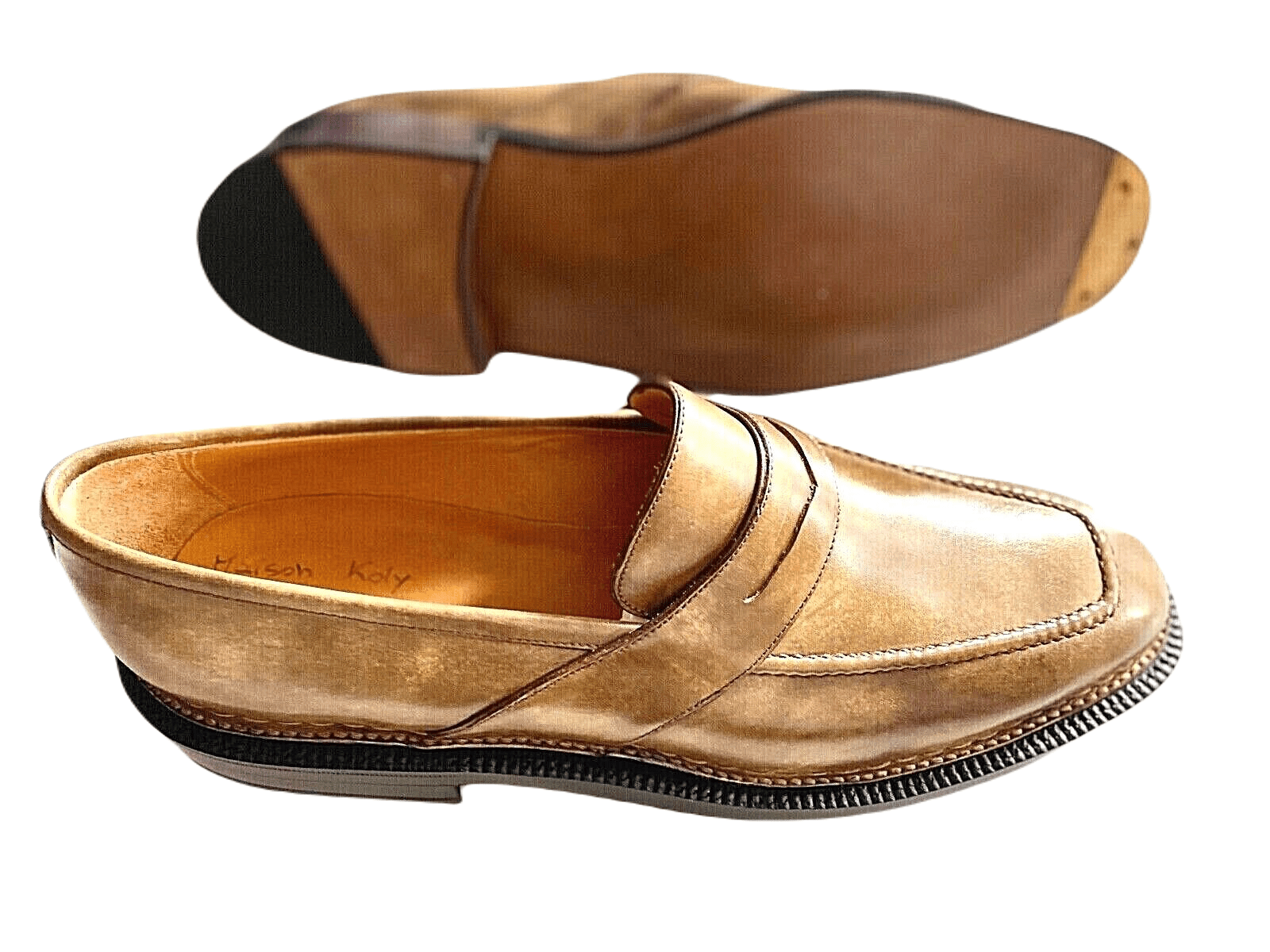 Maison Koly Marvejols Loafers handmade Khaki museum - maisonkoly.com Shoes