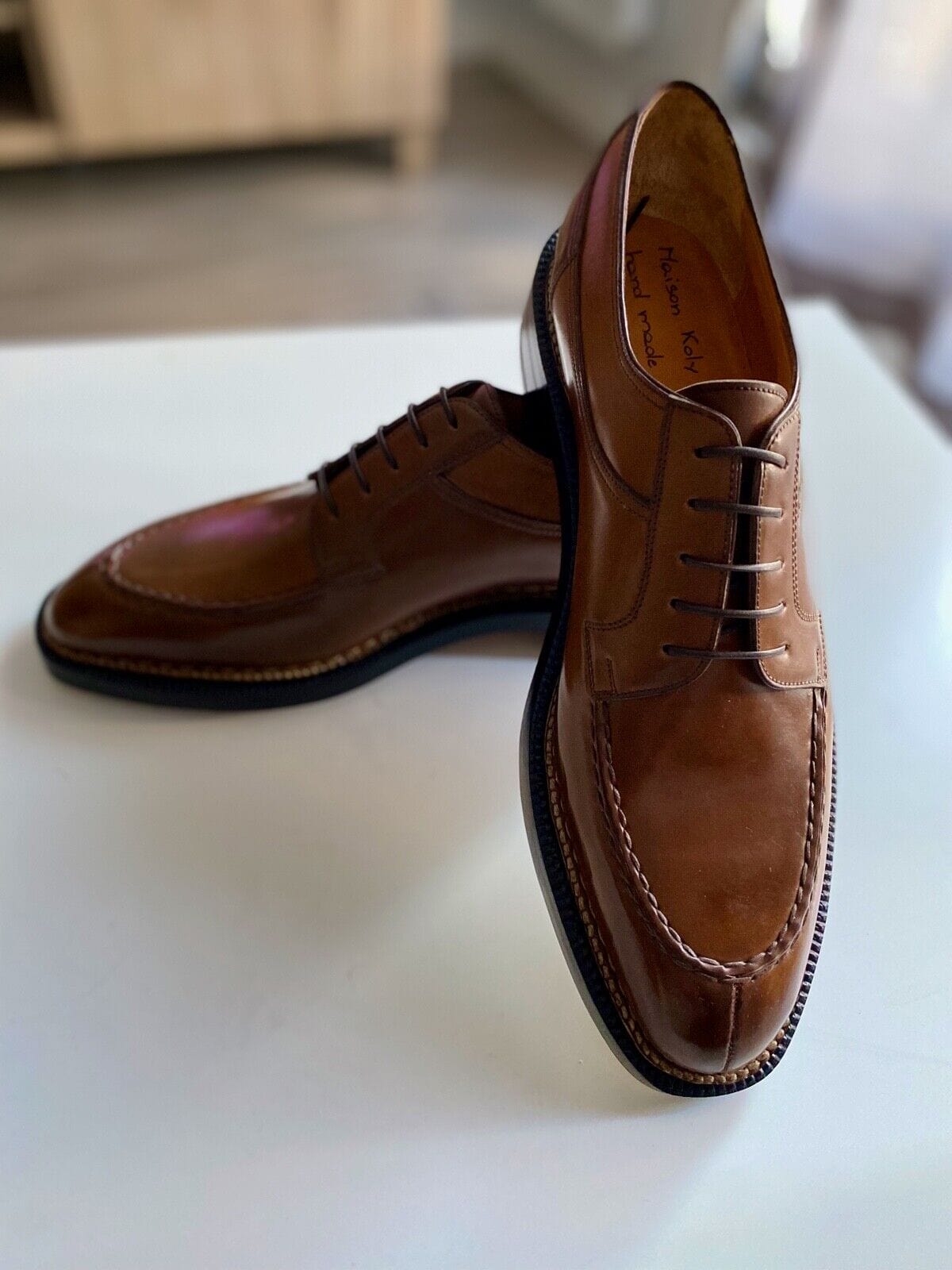 Maison Koly X Enzo Bonafe Drakkar derby Shell Cordovan Leather - maisonkoly.com Shoes