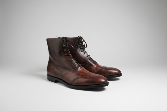 Maison Koly Kolyseum Boots Claret and Cordovan Leather by maisonkoly.com