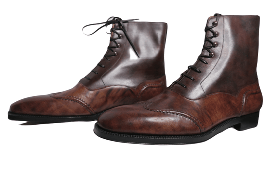 maisonkoly.com Shoes Maison Koly X Enzo Bonafe Kolyseum Boots Claret and Cordovan Leather