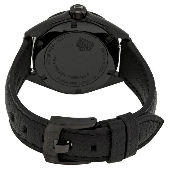 Tag Heuer Formula 1 Diamonds Black Dial Black Leather Strap Watch for Women - WBJ1417.FC8234