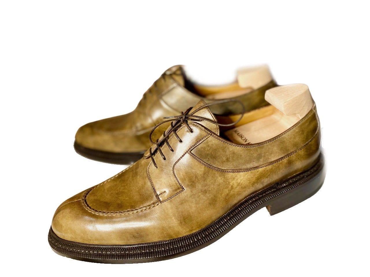 Maison Koly Trilogie triple sole khaki derby museum leather - maisonkoly.com 5 / Khaki Museum Shoes