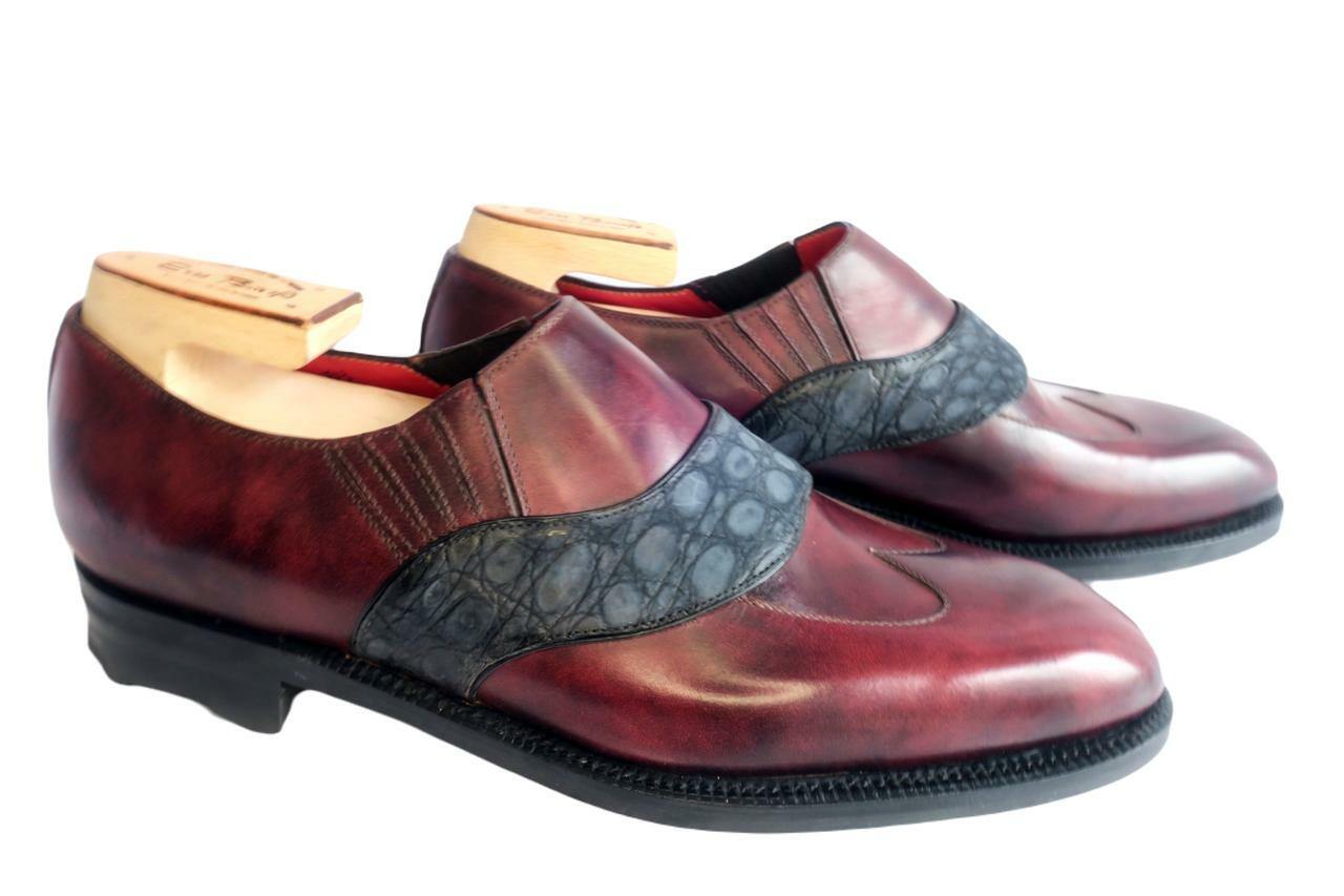 Maison Koly Balzac II Oxfords Plum Museum Alligator Suede - maisonkoly.com 5 Shoes