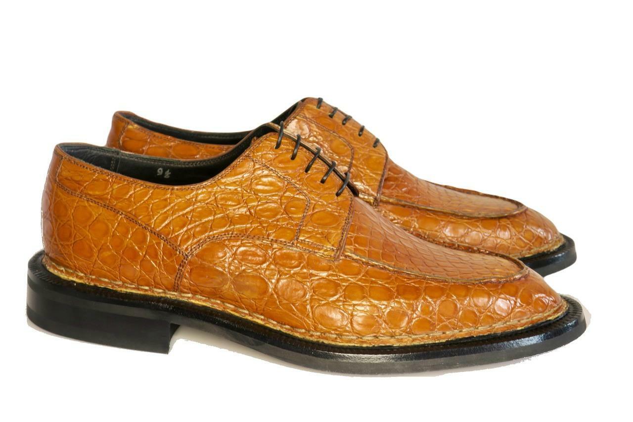 Maison Koly X Bonafe Uzes Derby Cognac Alligator - maisonkoly.com 5 Shoes