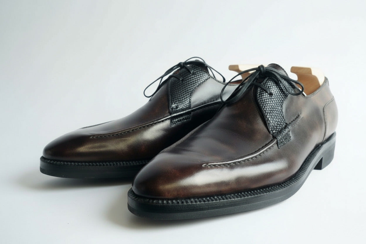Maison Koly Derby Monte Carlo Museum leather and Lizard by maisonkoly.com
