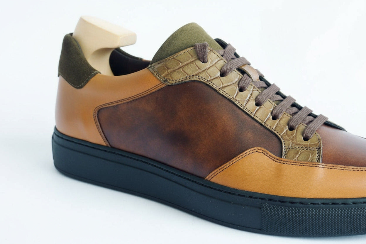 Maison Koly AirStunt Patinated Alligator Museum leather Casual sneakers - maisonkoly.com Shoes