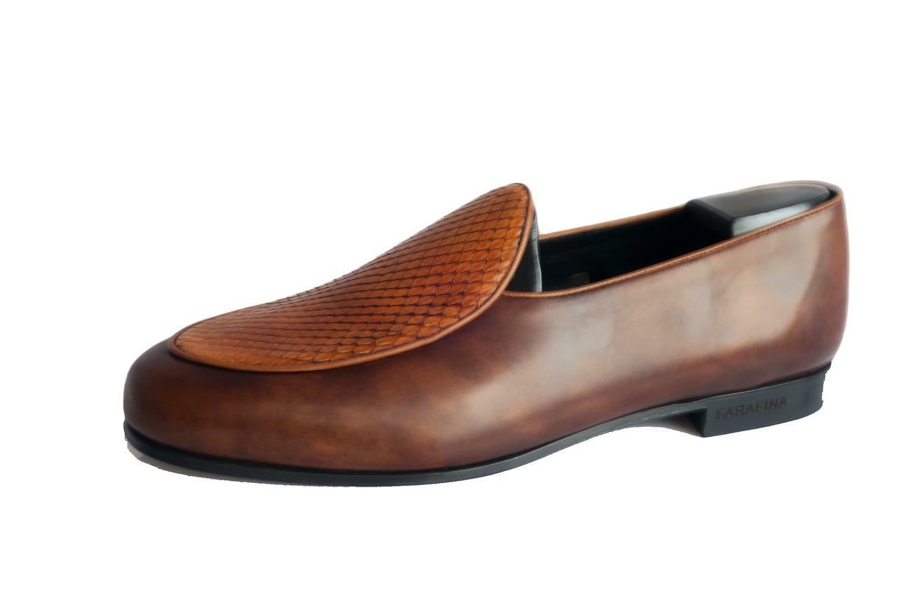 Maison Koly Farafina Loafers Snake Parisian Museum Brown Leather Casual - maisonkoly.com Shoes