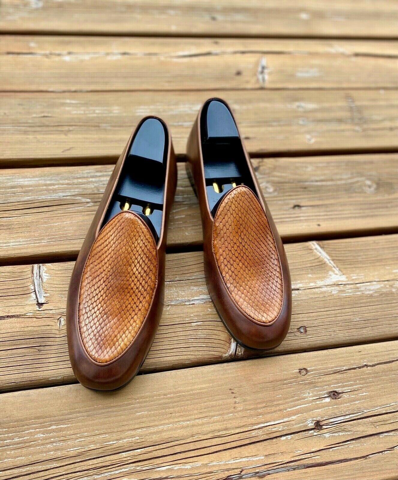 Maison Koly Farafina Loafers Snake Parisian Museum Brown Leather Casual - maisonkoly.com Shoes