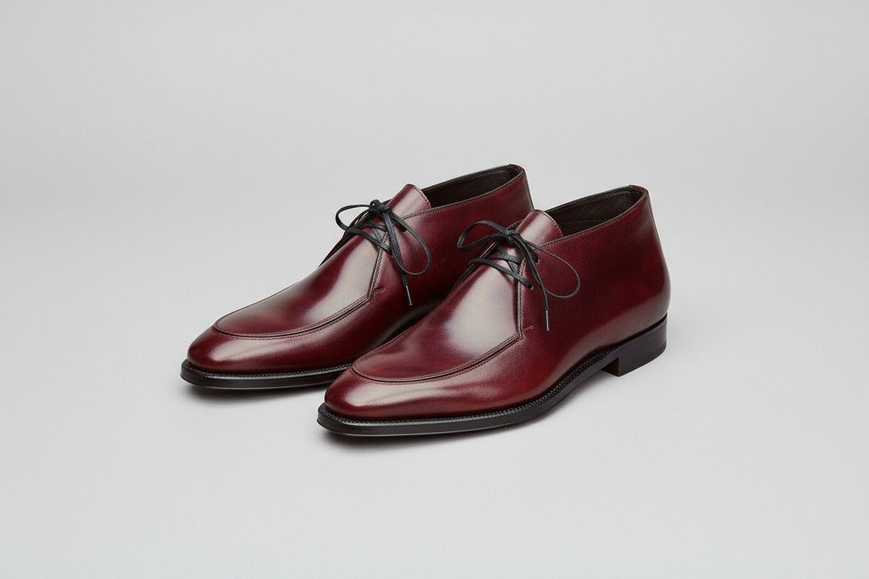 Maison Koly Nimba Chukka Boots Plum museum by maisonkoly.com