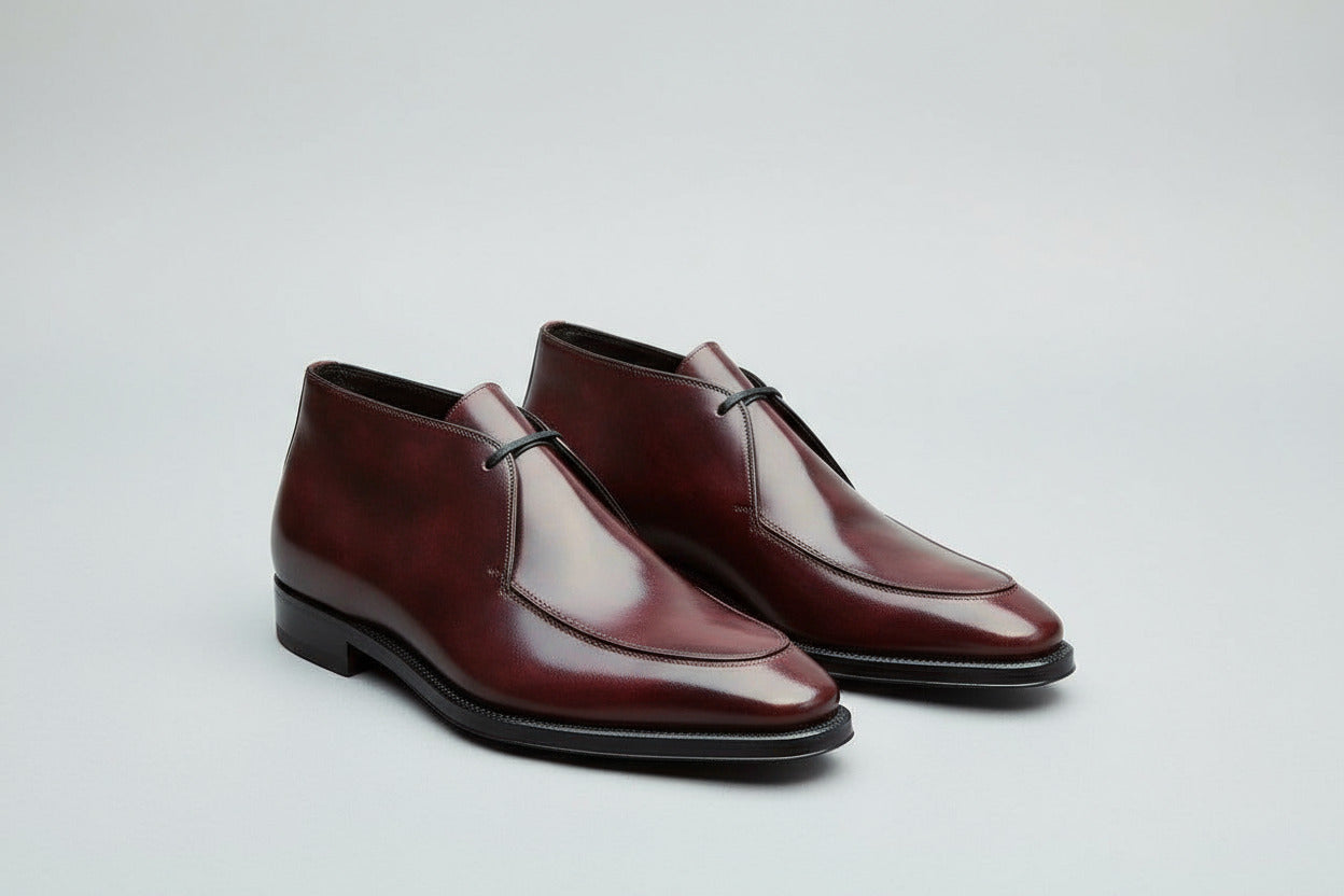 Maison Koly Nimba Chukka Boots Plum museum by maisonkoly.com