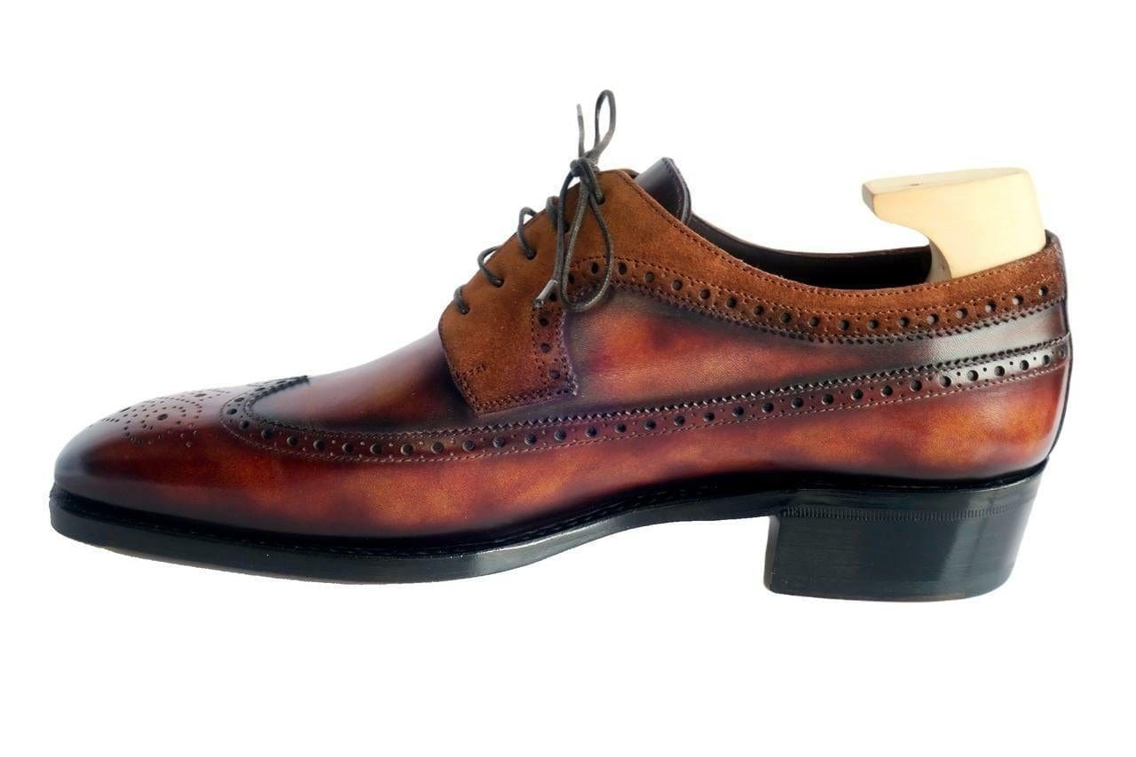 Maison Koly Opulence oxfords Aqua suede and Leather creme brulee patina - maisonkoly.com Shoes