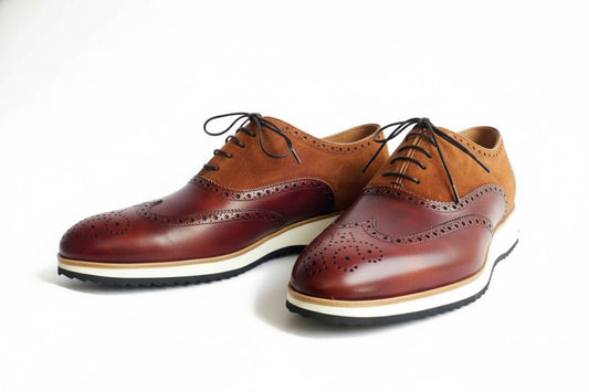 Maison Koly Roadster Museum leather and Aqua suede Casual sneakers - maisonkoly.com Shoes