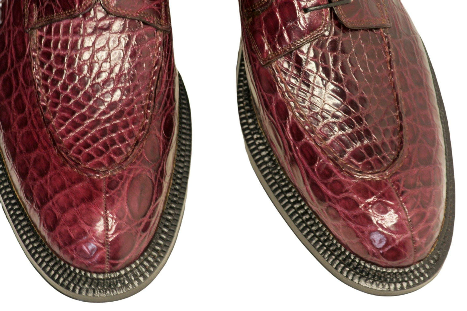 Maison Koly X Bonafe Trilogie triple sole derby Alligator Burgundy - maisonkoly.com Shoes