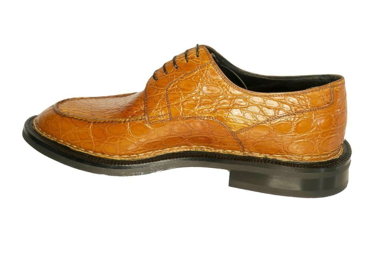 Maison Koly X Bonafe Uzes Derby Cognac Alligator - maisonkoly.com Shoes