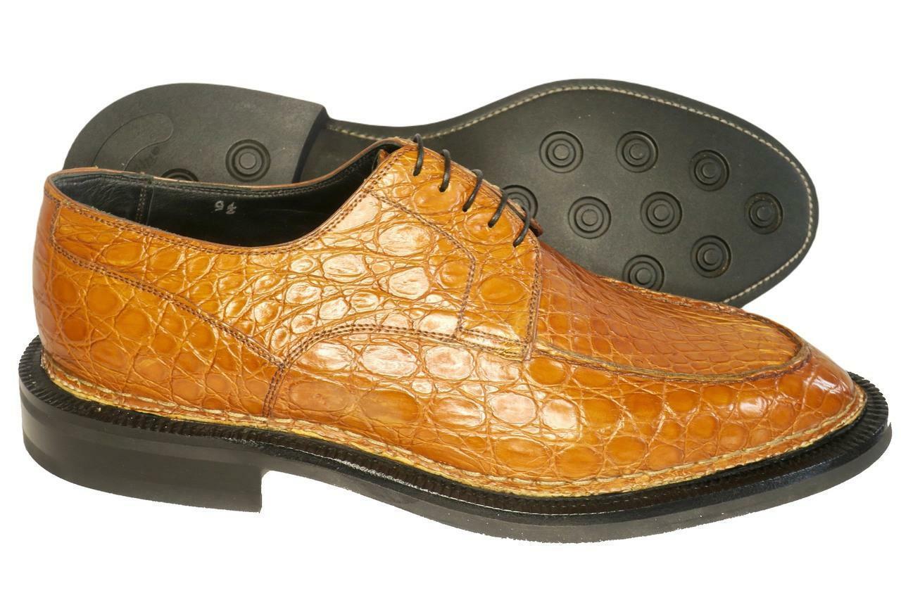 Maison Koly X Bonafe Uzes Derby Cognac Alligator - maisonkoly.com Shoes