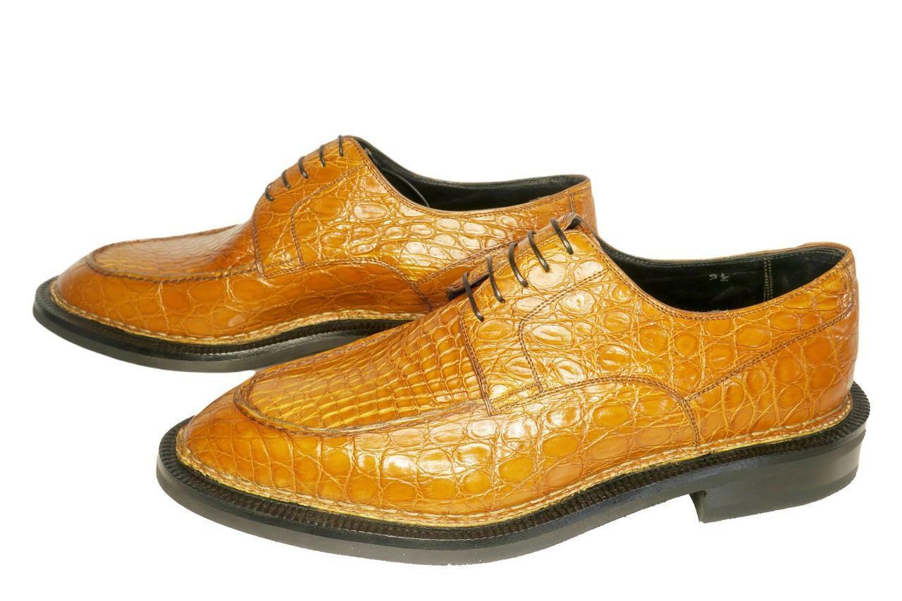 Maison Koly X Bonafe Uzes Derby Cognac Alligator - maisonkoly.com Shoes