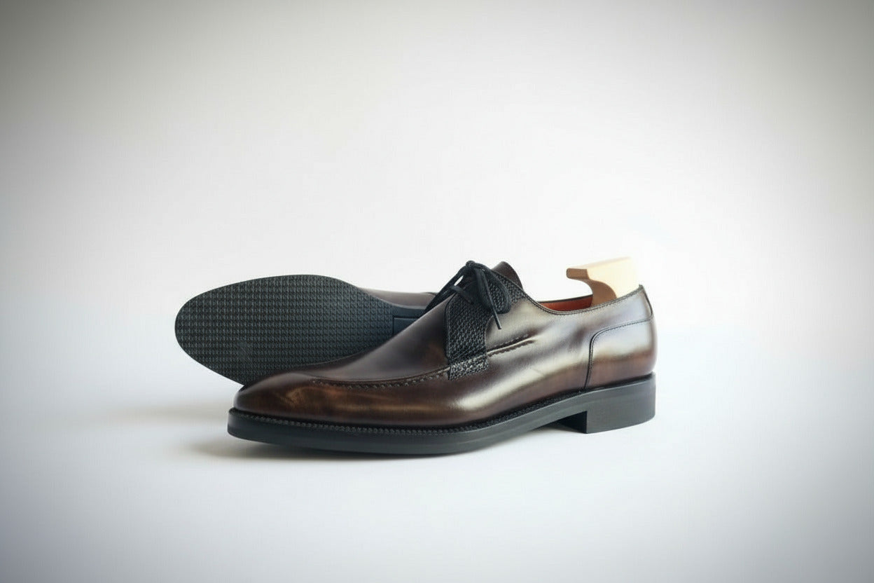 Maison Koly Derby Monte Carlo Museum leather and Lizard by maisonkoly.com
